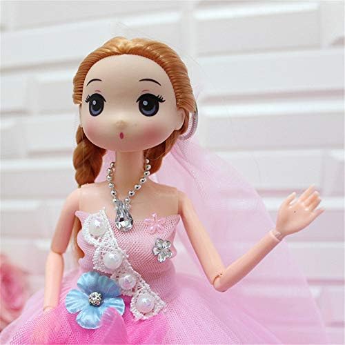 Iewgngkgg キーホルダー 人形 関節人形 30cm 衣装付き ウエディングドレス プリンセス お姫様 お嬢様 ベビードール おもちゃ 子供 女の子 可愛い プレゼント Color Pink B04vyg2b 1 276円