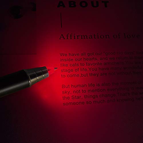 Penyeah LED Flashlight Pen -Pen Light with Stylus Pen Tip Multi-function Capacitive Touch Screen Pen - Helpful for Touching Reading or Writing - P12 - Red Light - Thumbnail 3