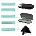SMALL Clip On sunglasses case | Thin slim hard shell protective case for glasses Sun Clips Men & Women (AS510 Black)