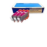 Inkjetcorner 3 Pack Magenta Compatible Ink Cartridge for Canon CLI-8M Canon Pixma iP3300 iP3500 iP4200 iP4300 iP4500 iP5200 iP5200R iP6600D iP6700D MP500 MP530 MP600 MP610 MP800 MP800R MP810 MP830 MX850 MP950 MP510 MX700 MP950 MP960 MP970 Pro9000 Mark II