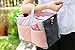 PK Baby Diaper Caddy - Bag in Tote Bag - Hanging Stroller Straps - Compact Nursery Organizer Storage in Girl Pink bundle set comes with a FREE Reusable Portable Waterproof Changing Pad Liner