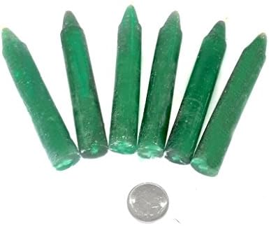 Sanlax Spell Candles: Taper Candle, Pagan, Wicca, Altar, Or Healing. (Size 4 inch X 15 mm) (10, Green)