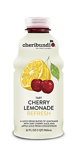 Cheribundi Refresh Cherry Tart, Lemonade, 32 Ounce (Pack of 6)