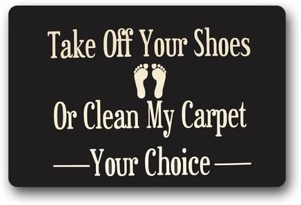 Tommy GTA Custom Machine-washable Door Mat Funny Words Take Off Your Shoes Doormat 23.6"x15.7"