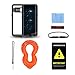 EFFUN Samsung Galaxy Note 8 Waterproof Case, IP68 Certified Waterproof Underwater Cover Dust/Snow/Shock Proof Case with Phone Stand, PH Test Paper and Floating for Strap for Samsung Note 8 Black