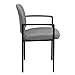 Flash Furniture Tiffany Comfort Gray Fabric Stackable Steel Side Reception Chair with Arms