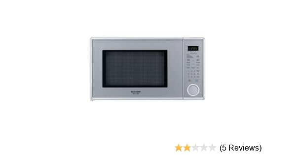 Sharp R-409YV R409 Series 1.3 Cubic Feet 1000-watt Microwave Oven, Family-Size, Pearl Silver