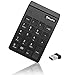 USB Numeric Keypad, BonyTek 19 Keys Numpad, USB Wireless Number Pad with 2.4G Mini USB Numeric Receiver for Laptop Desktop PC Notebook - Black (Ordinary Version)