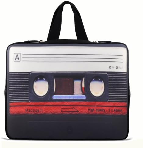 Cassette Tape 15" 15.4" 15.6" inch Notebook Laptop Case Sleeve Carrying bag with Hide Handle for Apple MacBook Pro 15 15.4 /Dell Inspiron 15R Vostro XPS Alienware M15X /ASUS A55 K55 N56 X54 /Sony E15 S15 EL2/Lenovo ThinkPad E530 /HP Acer