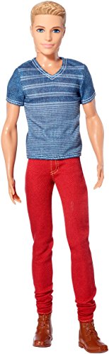 Barbie fashionistas ken doll, red jeans and blue tee