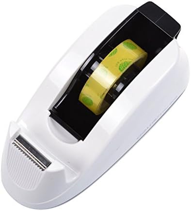 InnoDesktop Heavy Duty Tape Dispenser, Weighted Base, Nonskid Pad for One-hand Dispensing, Good for Office Home &amp; School, 4 Color choice (WHITE)