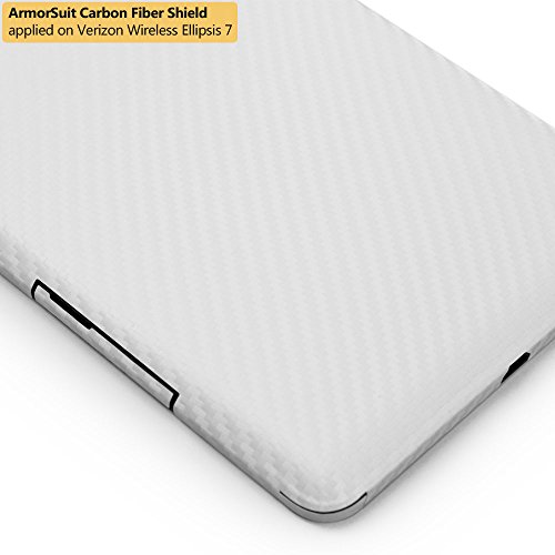ArmorSuit MilitaryShield - Verizon Ellipsis 7" Screen Protector + White Carbon Fiber Full Body Skin Protectorw/ Lifetime Replacements