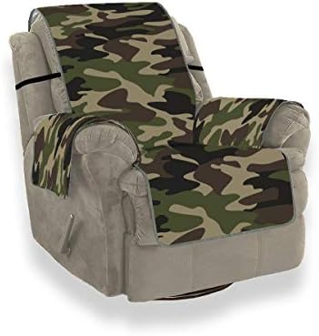 JEOLVP Camouflage Pattern Seamless Vector Illustration Fitted Sofa Cover Upholstered Chair Slipcover Tcushion Chair Slipcover Furniture Protector For Pets, Kids, Cats, Sofa