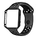 UMTELE Soft Silicone Replacement Strap Black Frame Compatible Fitbit Blaze Smart Fitness Watch, Small, Anthracite/Black