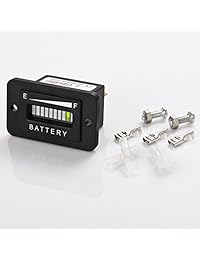 Indicador de la batería de Searon, indicador de carga, para motocicleta, carritos de golf, automóvil, moto acuática