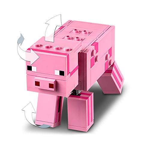 Lego 21157 Minecraft BigFig Schwein mit Zombiebaby, Spielzeug für Kinder ab 7 Jahren, baubare Figuren – Bild 5