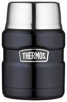 Thermos Stainless King 16 Ounce Food Jar with Folding Spoon, Midnight Blue