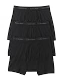Calvin Klein Men's Underwear 3 Pack Cotton Classics Boxer Briefs,Black,Medium
