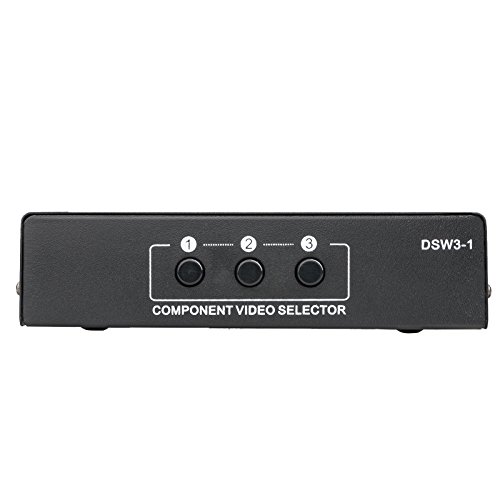 3 Port Component Splitter Switch Box, 3 Input 1 Output Audio Video Selector for Xbox 360 Wii PS2 PS3 DVD - Thumbnail 2