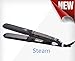 Professional 450F Ceramic Vapor Steam Hair Straightener with Argan Oil Infusion Steam Flat Iron Ceramic Vapor Fast Heating Iron (Color:Black)