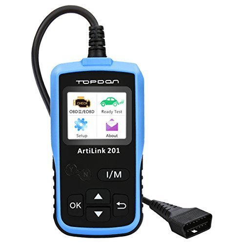 Auto Code Reader TOPDON AL201 OBD2 Scanner Car Diagnostic Tool Full OBDII Functions Scan Tool for I/M Emission Test, On-board Monitoring and Turning off MIL(Check Engine Light)