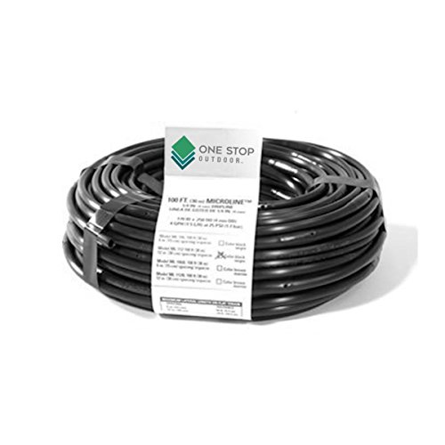 USA Made Irrigation Drip Line Emitter Tubing 100', 6" Spacing, 1/4