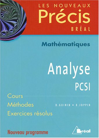 Analyse, PCSI