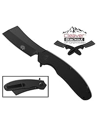 Cuchillos de desagüe OG 950 Cleaver EDC Flipper Cuchillo   Cryo japonés AUS 8 Hoja, mango G10, punta izquierda o derecha bolsillo profundo