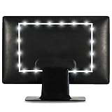 Luminoodle Bias Lighting, Backlight Kit for Monitors up to 24" - USB LED Light Strip - Computer Monitor Backlight - True White Adhesive Strip - White - Small (<24" TV)