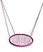 Web Riderz Tickled Pink Outdoor Swing N' Spin- Safety rated to 600 lb, Adjustable length hanging ropes, Ready to hang, Easy Install, 39 Inch Diameter