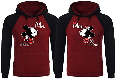 Mickey and Minnie Disney Hoodies - Couples Gifts for Him and Her - King and Queen Couples