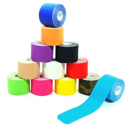 6 Rollen Kinesiologie Tape 5 m x 5,0 cm in 12 Farben