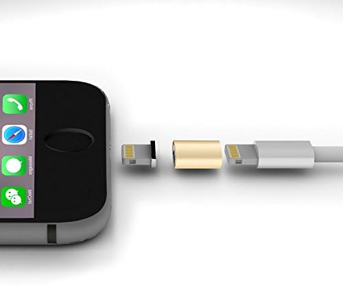 Apple Snap It Magnetic 8 Pin Lightning Charging Connector Adapter for iPhone 5, 5C, 5S, 6, 6 Plus, iPad, iPad Air, Mini, iPod (Gold)