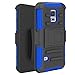 zenic Galaxy S5 Case, (TM) Hybrid Dual Layer Armor Defender Full-Body Protective Case Cover with Kickstand & Belt Clip Holster Combo for Samsung Galaxy S5 i9600 Case (Dark Blue)