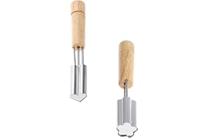 Veemoon 2pcs Stainless Steel Cookie Cutters Set, Heart Flower Shape Fruit and Vegetable Biscuit Molds