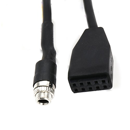 Drimfly BMW 3 E46 AUX Input Adaptor,Female 3.5MM Auxiliary Input Adaptor CD Changer Cable for BMW 325i 325ci 325xi 330i 330ci 330xi M3
