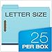Globe Weis Pendaflex Pressboard Fastener Folders, Letter Size, Light Blue, 1
