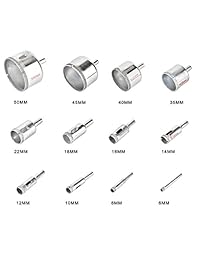 Broca de diamante para cerámica, vidrio, azulejos, granito, 12 unidades