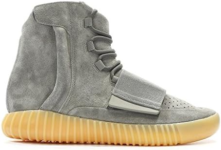 Mens Boost High-Top Glow Grey/Black/Brown Suede Fashion Sneakers