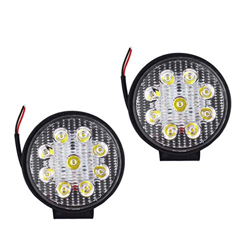 10x 4inch 27W Round LED Work Lights Pod SPOT Beam Offroad Fog Driving Light 12V for Off Road Vehicles, SUV, Trucks, UTE, ATV, Engineering Vehicles - Thumbnail 2
