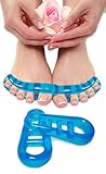 Toe Separators - Gel Stretchers for Therapeutic Pain Relief After Yoga and Sports - Helps to Reduce the Chance of Bunions, Hammer Toes, Plantar Fasciitis, Corns, Cramping & More by Pinky Petals