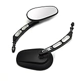 Side Mirrors for Sportster Road King Electra Glide V-ROD Street Bob FXDB Dyna Softail Black Rear view