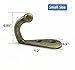 ALIMITOPIA 20pcs Metal Hook with 40pcs Screw,Small Size Antique Bronze Tone Door Wall Mounted Hook Hanger