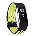 Vancle Bands for Fitbit Charge 2, Adjustable Soft Silicone Replacement Bands Sports Accessories Straps for Fit bit Charge 2 Heart Rate Fitness Tracker (Black/Fluorescent Yellow)