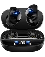 Wireless Earbuds Bluetooth 5.3 Headphones,48H Playtime w/Wireless Charging Case,IP7 Waterproof/Touch Control/TWS Stereo Bluetooth Earphones in-Ear w/Mic for Running Workout Gym