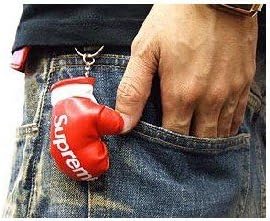 supreme boxing glove keychain