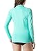 TSLA Women's UPF 50+ Rash Guard Long Sleeve, UV/Sun Protection Swim Shirts, Water Beach Surf Swim Top, Coastal Tide Print Magic Mint, Small