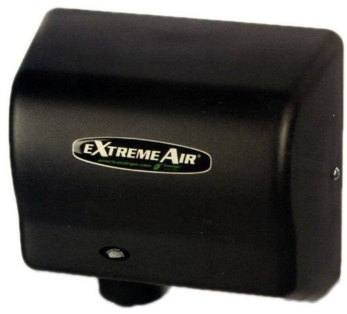 American Dryer ExtremeAir EXT7-BG Steel Cover High-Speed Automatic Hand Dryer, 12-15 Second Dries, 100-240V, 540W Maximum Power, 50/60Hz, Black Graphite Finish