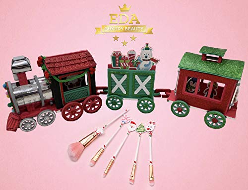 EDA LUXURY BEAUTY SPECIAL SANTA CHRISTMAS HOLIDAY PINK Professional Makeup Brush Set Big Angled Contour Brush Blush Bronzer Foundation Eye Shadow Brow Brush Best Super Cute Perfect Women Xmas Gift Bundle Vegan 7 EDA LUXURY BEAUTY SPECIAL SANTA CHRISTMAS HOLIDAY PINK Professional Makeup Brush Set Big Angled Contour Brush Blush Bronzer Foundation Eye Shadow Brow Brush Best Super Cute Perfect Women Xmas Gift Bundle Vegan
