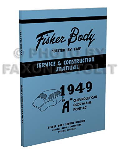 1949 Chevrolet Car Body Repair Shop Manual Reprint Faxon Auto